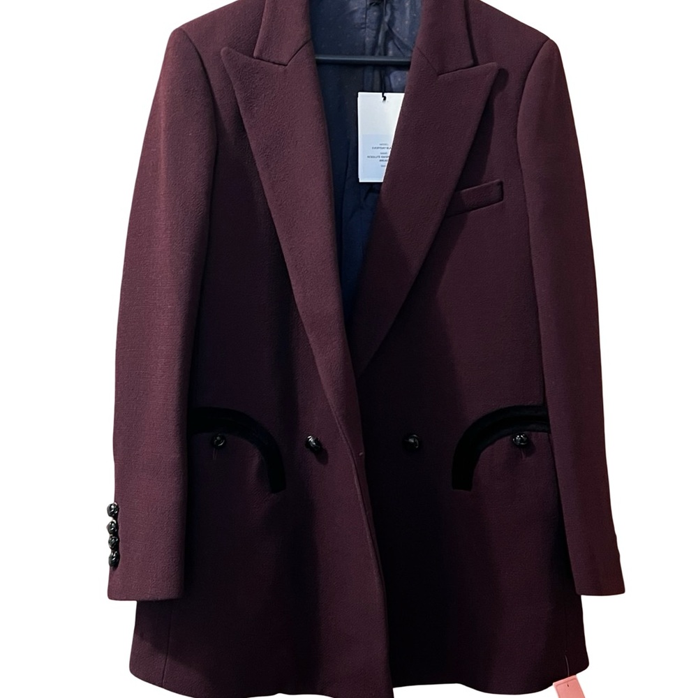 Blaze Milano Wool Jacket Everyday Double-Breasted Blazer Sz US 10 - Picture 3 of 16